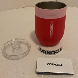 Corkcicle Pink Tumbler with Lid, New